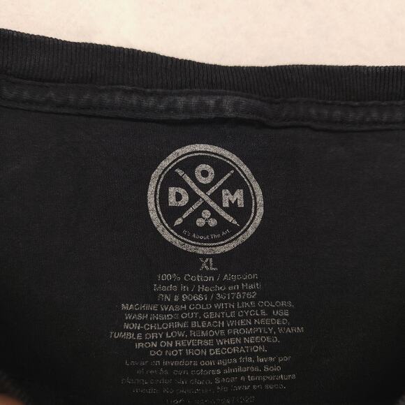 DOM Reaper Graphic Short Sleeve T Shirt Mens Size Extra Large XL Black - Picture 3 of 10